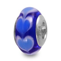 Galaxy Gold GG 925 Sterling Silver Genuine Murano Glass Charm, Blue Flyi... - $18.80