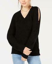 Crave Fame Juniors V-Neck Twisted Long-Sleeve Sweater, Large - £15.66 GBP