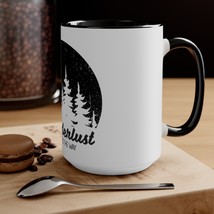 Stylish Accent Mugs: Two-Toned Ceramic with Nature-Inspired Wanderlust Print - $26.78+