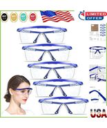 Blue Adjustable 5PCS Safety Glasses - Lightweight, Fog-Proof, Shock-Resi... - $47.54 CAD