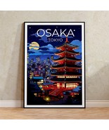 Osaka Travel Poster, Japan Wall Art, Japan Print, Osaka Poster, Osaka at... - £11.51 GBP+