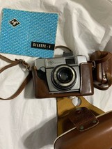  leathered Agfa Silette I camera, checked, film for Parts, fix - £52.98 GBP