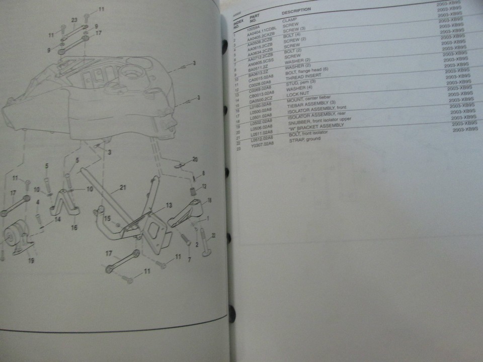 2003 Buell Lightning XB9S Models Parts Catalog Factory Manual OEM Book New-
s... Item image 5