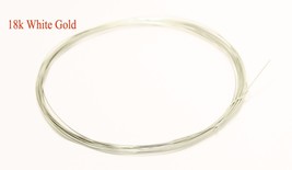 0.15 mm  18k Solid White Gold Round wire gauge 32    1&quot; , 2&quot;, 6&quot;, 12&quot;  US seller - £6.26 GBP