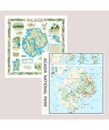Acadia National Park Bandanna 2-Pack Bundle Maine Map Printed Image Natu... - €15,46 EUR