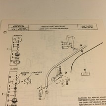1984 Weed Eater Model XR-30 Line Trimmer Parts List 66102 - $14.99