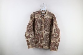 Vintage 90s Streetwear Womens Size Large Paisley Tapestry Full Button Jacket - £40.88 GBP