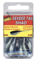 Arkie Sexeee Tail Shad, 2&quot;, Black-Chart, 8-Pack, Fishing Lure Bait Tackle - £3.74 GBP