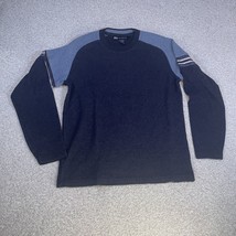 Retrofit Crewneck Fleece Sweater Men’s Blue Colorblock Size Large - £15.92 GBP