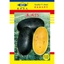 1 Bag 200 Seeds Of Yuanxing 25 Series Black Skin Yellow Flesh Watermelon... - £63.96 GBP