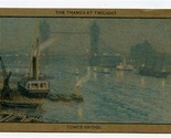 The Thames at Twilight Tower Bridge Pastel Postcard London England  - £7.78 GBP