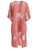 Time and Tru ~ Pink Camellia ~  Layering Piece ~ Kimono ~ Large/X-Large ... - £17.98 GBP