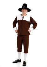 Lets Party By Peter Alan Inc Pilgrim Man Adult Costume / Black - Size Me... - $14.99