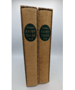 Vintage 1962 Grimm&#39;s Fairy Tales Two Volume Heritage Press Book Set w/ S... - £45.92 GBP