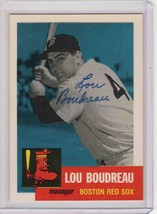 Lou Boudreau 1953 Topps Archives Autograph Card #304 Indians - £15.56 GBP