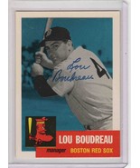 Lou Boudreau 1953 Topps Archives Autograph Card #304 Indians - £15.68 GBP
