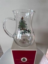 SPODE Christmas Tree Glass Pitcher 44 OZ beverage juice milk box new - £27.68 GBP