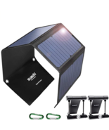 SUAOKI 28W Foldable Portable Solar Charger with QC 3.0 Quick Charging 3 ... - $74.95