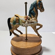 Willitts Musical Carousel Horse with Angel Wood Base Plays Carousel Waltz 60 - £12.22 GBP