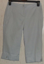 Nwt Womens $72 Izod Xfg Stretch COOL-FX Light Gray Capris Cropped Pants Size 2 - £25.74 GBP