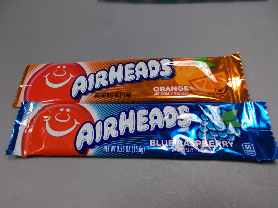 Airheads Blue Raspberry and Orange Expires April 2024 Free Shipping - $1.49