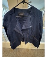 Banana Republic Jacket Womens Medium Blue Linen Cotton Blazer Casual Lad... - $25.00