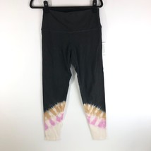 Electric &amp; Rose Womens Leggings Activewear Color Block Tie Dye Stretch Black XL - £30.38 GBP