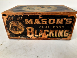 Antique Advertising Box, Mason&#39;s Shoe Black Polish, 3 Doz. #4 - £57.11 GBP