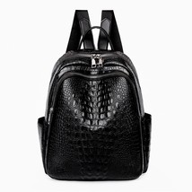 Women Backpack 2022 New Fashion Alligator PU Leather Bagpack Big Capacity High Q - £32.19 GBP