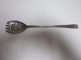 Vintage Silver Plated Sheffield England Stamped Fruit Design Serving Spoon - £7.83 GBP