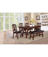  Harrow 6-Piece Dining Set with Bench &amp; Shelf - €860,61 EUR