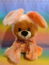 2017 Kids Of America Plush Bear in Orange Rabbit Suit Easter - $9.89