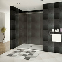 56-60&quot;Wx76&quot;H Frameless Sliding Shower Door  ULTRA-C Brushed Nickel by Le... - £664.52 GBP