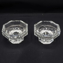 Arcoroc Octime France Candle Holders Sticks Clear Glass Lot of 2 - £19.45 GBP