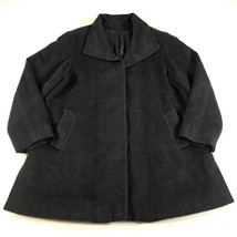 Piacenza Swing Coat Womens 14 Dark Blue Baby Alpaca Wool Blend Hidden Buttons - £90.23 GBP
