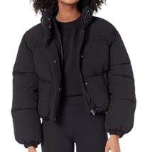 Amazon Essentials Women&#39;s Size M Black Cropped Waterproof Puffer Jacket - £38.60 GBP