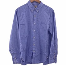 J. Crew blue micro checked button down large - $18.30