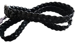 Ava &amp; Viv™ ~ Women&#39;s Size 3XL ~ BLACK ~ Braided Belt ~ Buckle ~ Faux Lea... - $28.06 CAD