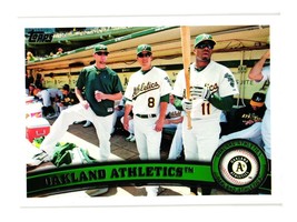 2011 Topps Baseball Card 204 Oakland Athletics Team Leaders - £2.39 GBP
