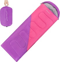 Clostnature Sleeping Bag For Adults And Kids - Lightweight Camping, Righ... - £24.48 GBP