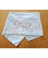 Vintage Flour Sack Towel Hand Embroidered Momma Bird and Babies Singing ... - $26.11 CAD
