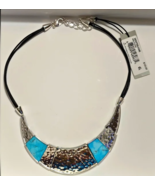 Robert Lee Morris SOHO Turquoise Plate Necklace - £38.61 GBP