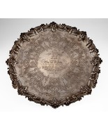 AB Savory &amp; Sons Sterling Silver 12&quot; Salver Dedicated to Rev. Parkin 1865 - $3,564.00