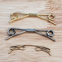 Set of 3 Silver Tone and Gold Tone Collar Bar Unmarked Vintage - £12.52 GBP