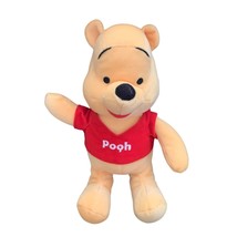Disney Plush Winnie The Pooh Stuffed Animal Doll Toy 9.5 in tall Tee Shi... - $6.92