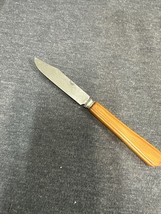 Vintage Stainless Butterscotch Bakelite Paring Knife 7” - £7.75 GBP