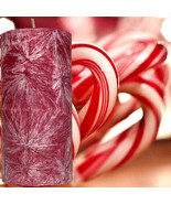 Candy Cane Scented Pillar Candle Choose Colour/Size Hand Crafted - $265.60 MXN+