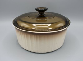 Corning F-1-B 2.5 Liter French Bisque Color Pyroceram Casserole Round Dish &amp; Lid - £19.50 GBP