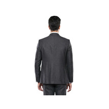 Men 3pc European Vested Suit WESSI  J.VALINTIN Extra Slim Fit JV15 Charcoal Gray image 8