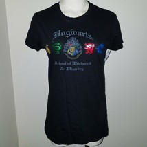 NWT Harry Potter School Crests Houses Hogwarts Tee Junior&#39;s XL Wizarding World - £23.31 GBP